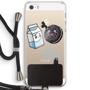 CaseCompany Best Friend Forever: iPhone 5 / 5S / SE Transparant Hoesje met koord