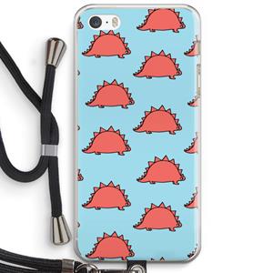 CaseCompany Dinosawrr: iPhone 5 / 5S / SE Transparant Hoesje met koord