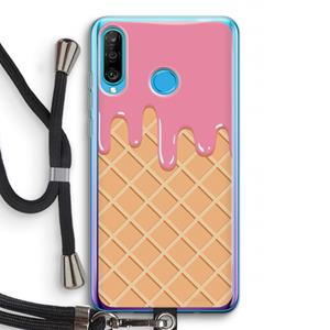 CaseCompany Ice cream: Huawei P30 Lite Transparant Hoesje met koord