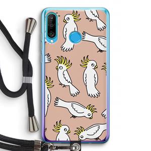 CaseCompany Papegaai: Huawei P30 Lite Transparant Hoesje met koord