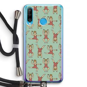 CaseCompany Gymboys: Huawei P30 Lite Transparant Hoesje met koord