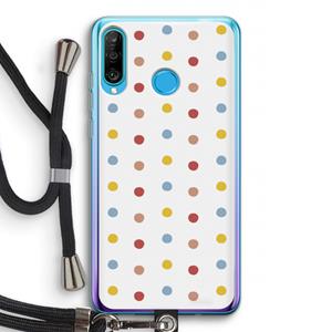 CaseCompany Bollen: Huawei P30 Lite Transparant Hoesje met koord