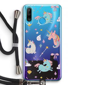 CaseCompany Fantasiewereld: Huawei P30 Lite Transparant Hoesje met koord