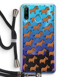 CaseCompany Pony: Huawei P30 Lite Transparant Hoesje met koord