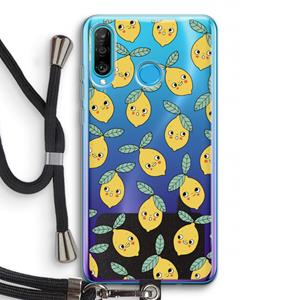 CaseCompany Citroenen: Huawei P30 Lite Transparant Hoesje met koord