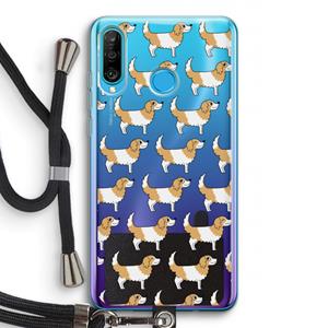 CaseCompany Doggy: Huawei P30 Lite Transparant Hoesje met koord