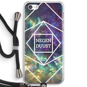 CaseCompany Negenduust ruimte: iPhone 5 / 5S / SE Transparant Hoesje met koord