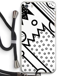 CaseCompany Pop Art #4: iPhone 5 / 5S / SE Transparant Hoesje met koord