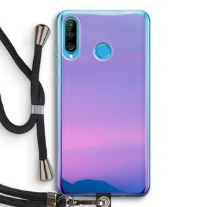 CaseCompany Sunset pastel: Huawei P30 Lite Transparant Hoesje met koord