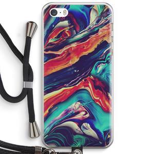 CaseCompany Chameleon Sun: iPhone 5 / 5S / SE Transparant Hoesje met koord