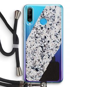 CaseCompany Gespikkelde marmer: Huawei P30 Lite Transparant Hoesje met koord