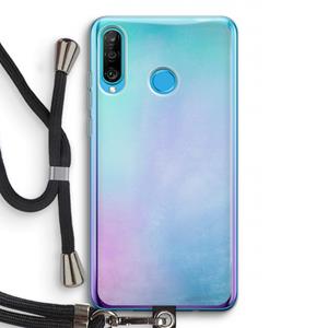 CaseCompany mist pastel: Huawei P30 Lite Transparant Hoesje met koord