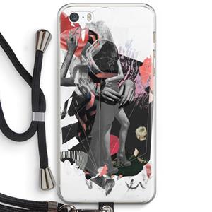 CaseCompany Dissimulation du réel: iPhone 5 / 5S / SE Transparant Hoesje met koord