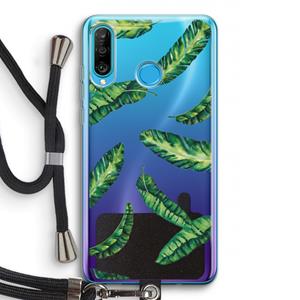 CaseCompany Lange bladeren: Huawei P30 Lite Transparant Hoesje met koord