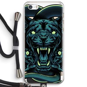 CaseCompany Cougar and Vipers: iPhone 5 / 5S / SE Transparant Hoesje met koord