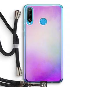 CaseCompany Clouds pastel: Huawei P30 Lite Transparant Hoesje met koord