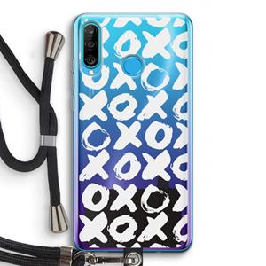 CaseCompany XOXO: Huawei P30 Lite Transparant Hoesje met koord