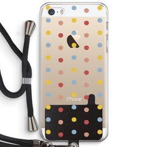 CaseCompany Bollen: iPhone 5 / 5S / SE Transparant Hoesje met koord