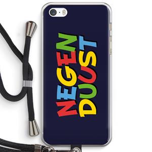 CaseCompany 90's One: iPhone 5 / 5S / SE Transparant Hoesje met koord