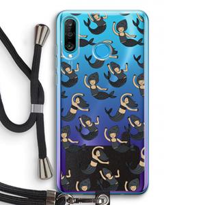 CaseCompany Zeemeermin: Huawei P30 Lite Transparant Hoesje met koord