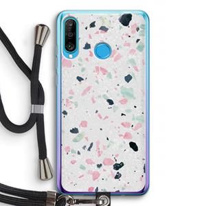 CaseCompany Terrazzo N°3: Huawei P30 Lite Transparant Hoesje met koord