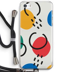 CaseCompany Illustratieve pop 3: iPhone 5 / 5S / SE Transparant Hoesje met koord