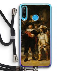 CaseCompany De Nachtwacht: Huawei P30 Lite Transparant Hoesje met koord