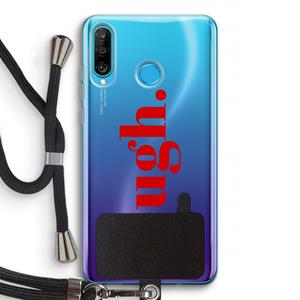 CaseCompany Ugh: Huawei P30 Lite Transparant Hoesje met koord