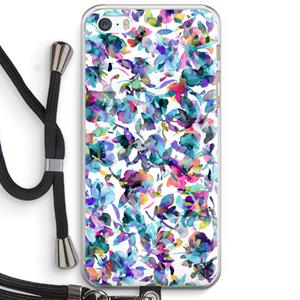 CaseCompany Hibiscus Flowers: iPhone 5 / 5S / SE Transparant Hoesje met koord