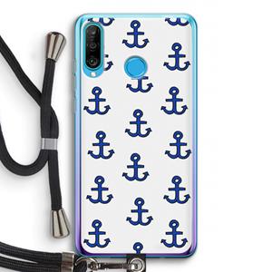 CaseCompany Ankers: Huawei P30 Lite Transparant Hoesje met koord