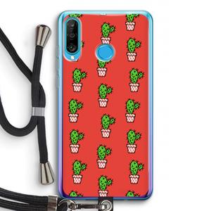 CaseCompany Mini cactus: Huawei P30 Lite Transparant Hoesje met koord