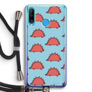 CaseCompany Dinosawrr: Huawei P30 Lite Transparant Hoesje met koord