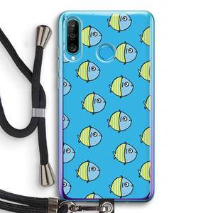 CaseCompany Visjes: Huawei P30 Lite Transparant Hoesje met koord