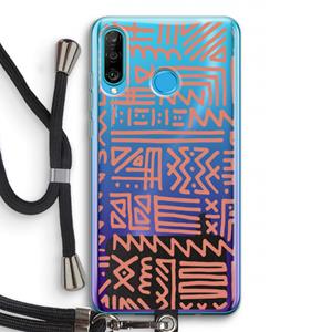 CaseCompany Marrakech Pink: Huawei P30 Lite Transparant Hoesje met koord