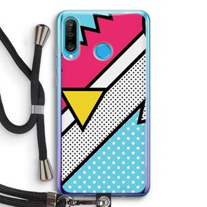 CaseCompany Pop Art #3: Huawei P30 Lite Transparant Hoesje met koord