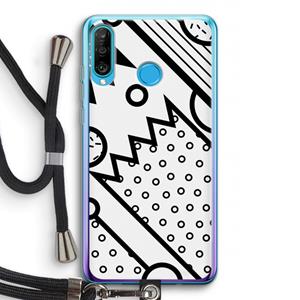 CaseCompany Pop Art #4: Huawei P30 Lite Transparant Hoesje met koord