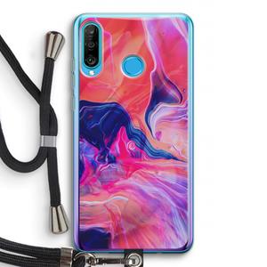 CaseCompany Earth And Ocean: Huawei P30 Lite Transparant Hoesje met koord