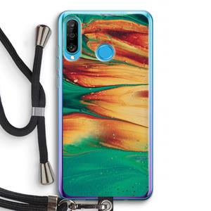 CaseCompany Green Inferno: Huawei P30 Lite Transparant Hoesje met koord