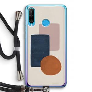CaseCompany Geo #3: Huawei P30 Lite Transparant Hoesje met koord