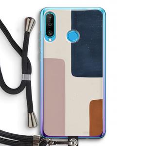 CaseCompany Geo #5: Huawei P30 Lite Transparant Hoesje met koord
