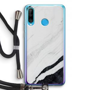 CaseCompany Elegante marmer: Huawei P30 Lite Transparant Hoesje met koord