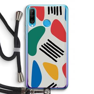 CaseCompany Illustratieve pop 1: Huawei P30 Lite Transparant Hoesje met koord