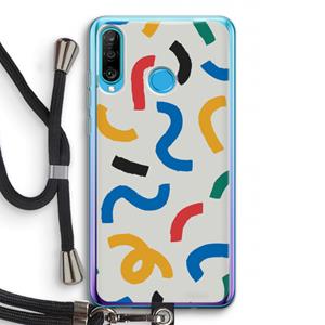 CaseCompany Illustratieve pop 2: Huawei P30 Lite Transparant Hoesje met koord