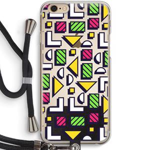 CaseCompany 8-bit N°4: iPhone 6 / 6S Transparant Hoesje met koord