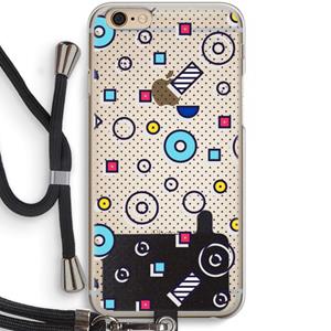 CaseCompany 8-bit N°9: iPhone 6 / 6S Transparant Hoesje met koord