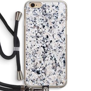 CaseCompany Gespikkelde marmer: iPhone 6 / 6S Transparant Hoesje met koord