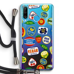 CaseCompany Fruitsticker: Huawei P30 Lite Transparant Hoesje met koord
