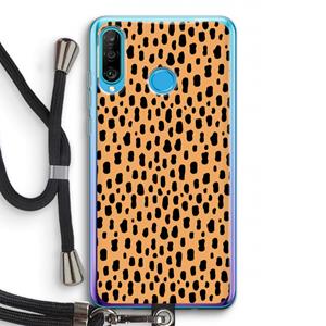 CaseCompany Panter: Huawei P30 Lite Transparant Hoesje met koord