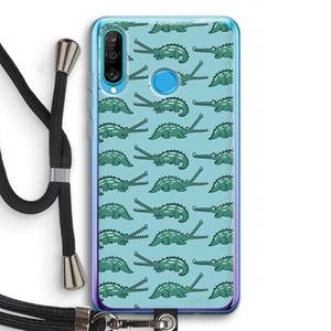CaseCompany Kroko: Huawei P30 Lite Transparant Hoesje met koord