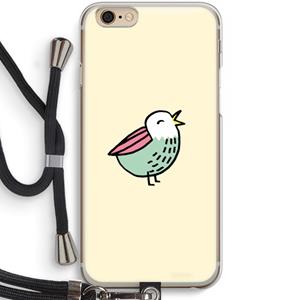 CaseCompany Birdy: iPhone 6 / 6S Transparant Hoesje met koord